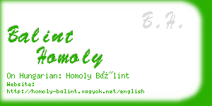 balint homoly business card